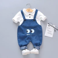 autumn spring baby boys suits fashion newborn clothing set kids tracksuit top shirt jeans overalls children clothes suits