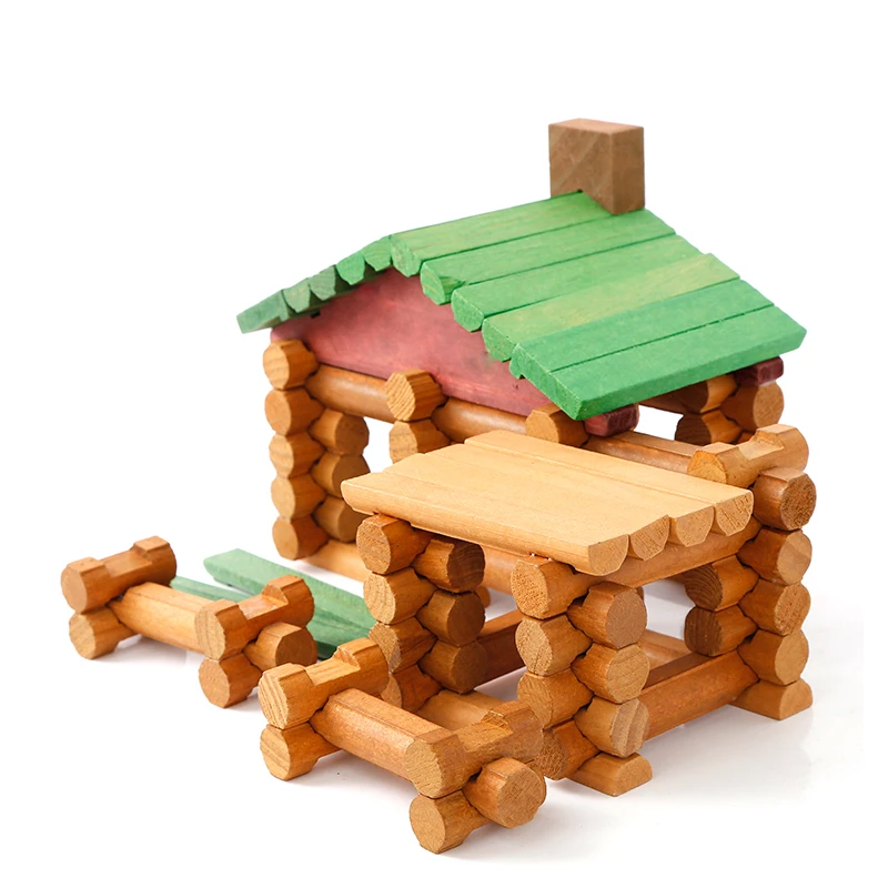 90 шт. детский Деревянный конструктор линкольн | Игрушки и хобби