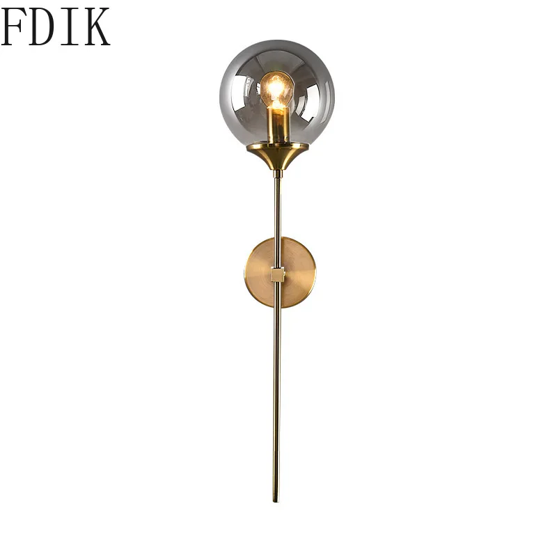 Скандинавская светодиодная стеклянная настенная лампа современное волшебное