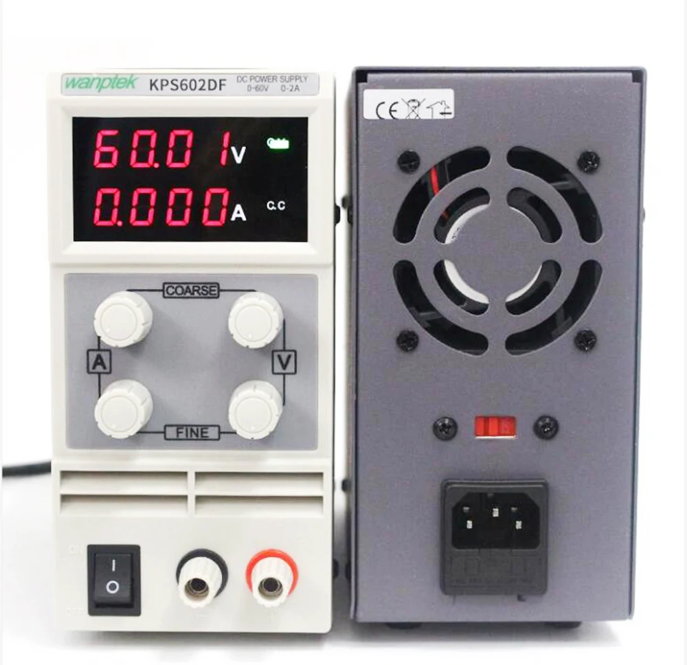 

KPS602DF Variable 60V 5A Adjustable Switching Regulated Power Supply Digital with Alligator Leads lab Equipment
