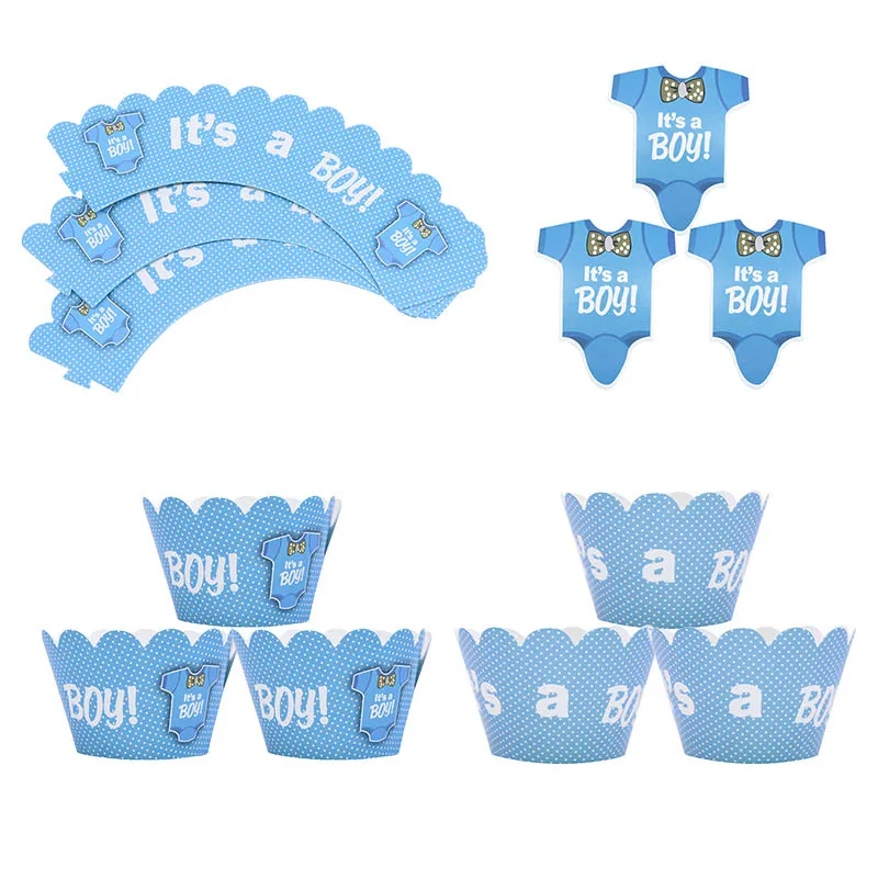 Детский Золотой банер для мальчиков и девочек вечерние гирлянды с розовым синим