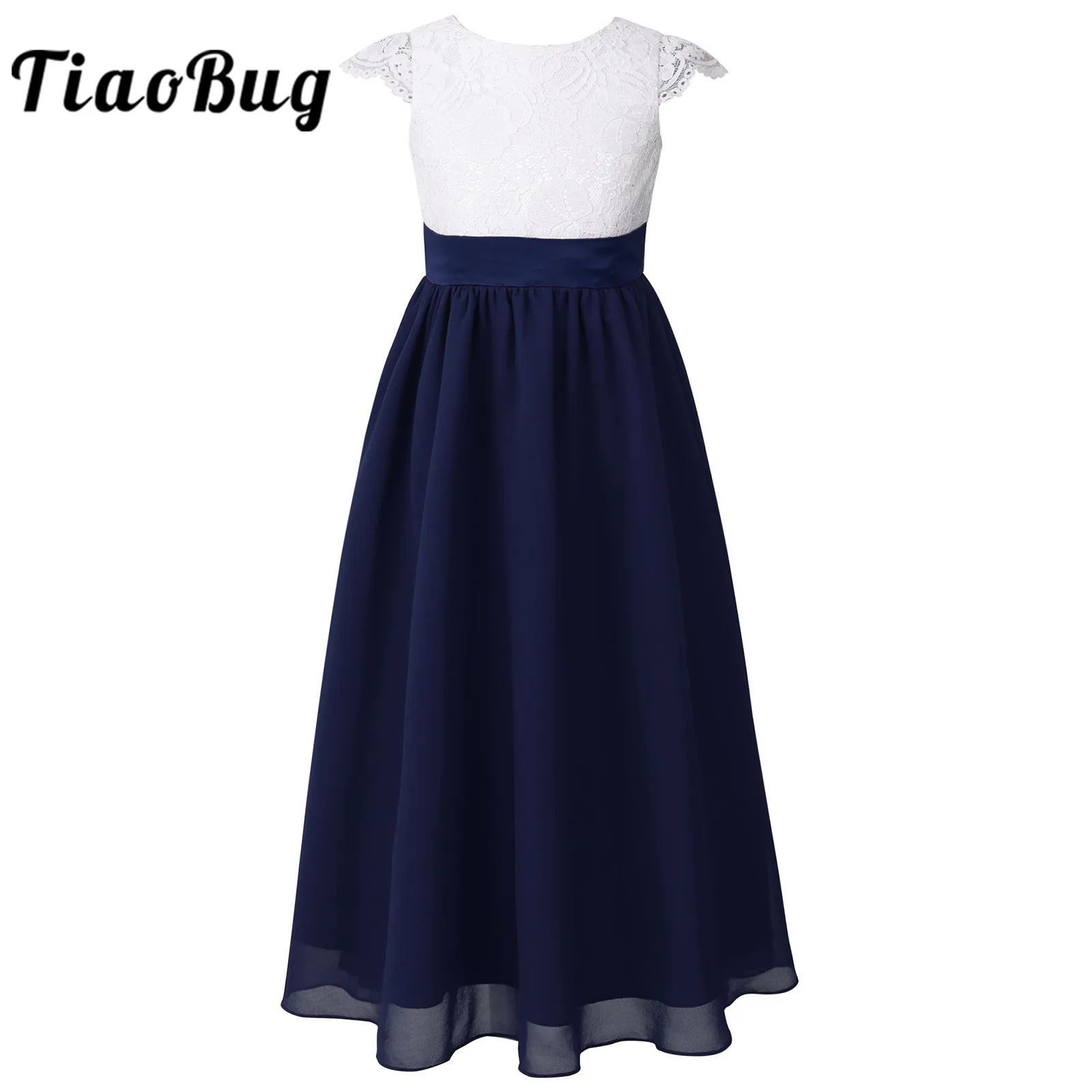 

Flower Girls Dress Kids Dresses for Girls Floral Lace Chiffon Princess Dress Wedding Party Elegant Children's Pageant Dress