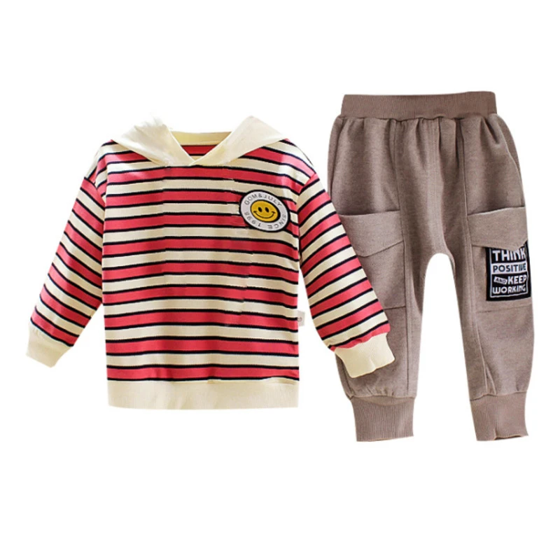 

New Spring Autumn Baby Girl Clothes Children Boys Cotton Hooded T Shirt Pants 2 Piece Set Toddler Fashion Costume Kids Tracksuit