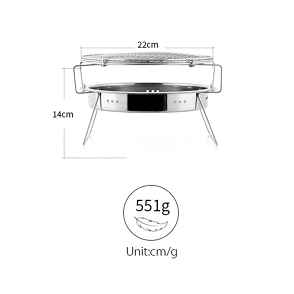 

Portable Stainless Steel BBQ Grill Folding BBQ Grill Mini Pocket BBQ Grill Barbecue Accessory for Home Park Camping Picnic Tool