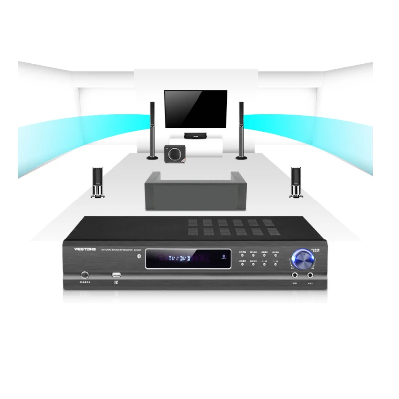 KYYSLB AV-985 650 Вт 220 В 5,1 канал 4,0 Bluetooth усилитель для домашнего кинотеатра аудио высокой мощности Fever Ktv усилитель караоке с USB