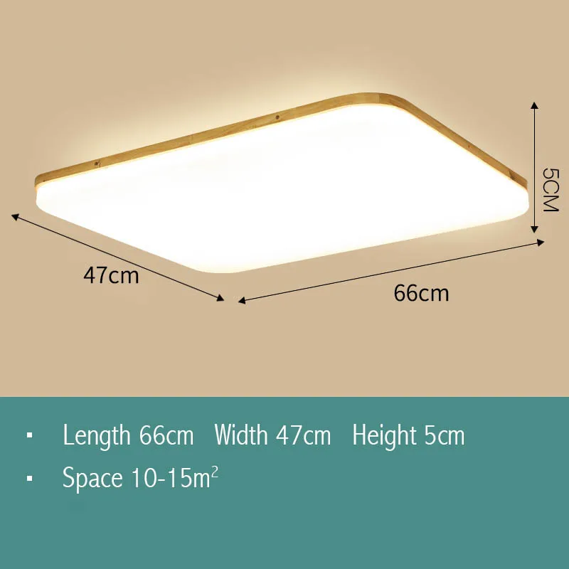 RectangleL66 W47CM Современные потолочные светильники для гостиной светодиодный светильник украшение светодиодный потолочный светильник для спальни кухонное крепление для изогнутой поверхности света - Цвет корпуса: RectangleL66 W47CM