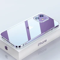 ultra thin clear phone case for iphone 11 12 case silicone soft back cover for iphone 11 12 pro xs max x 8 7 6 plus 5 se xr case