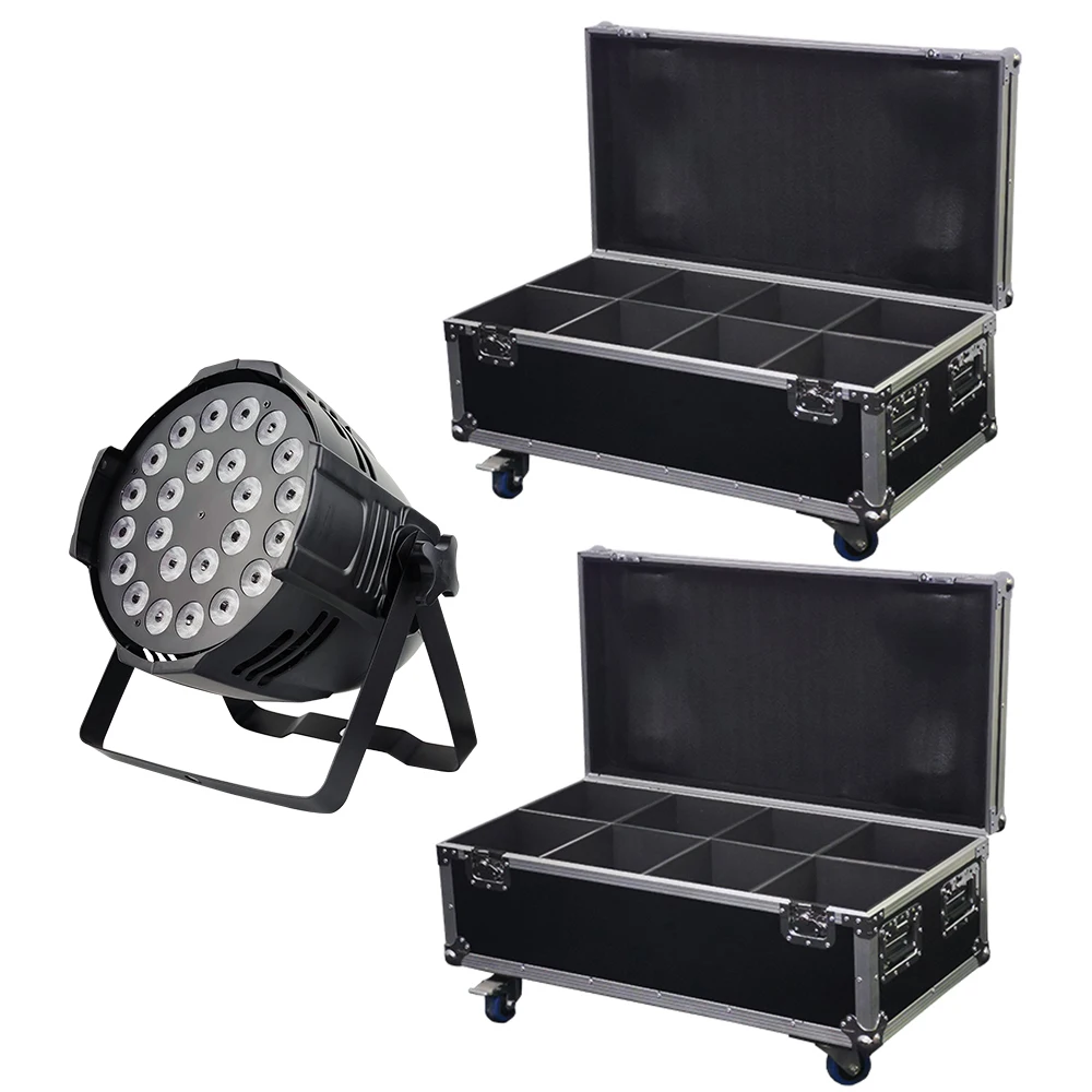 16 шт./алюминий 24x12 Вт led par Светильник + 2 шт. f светильник чехол rgbw 4-в-1 плоский dmx512 4/8CH
