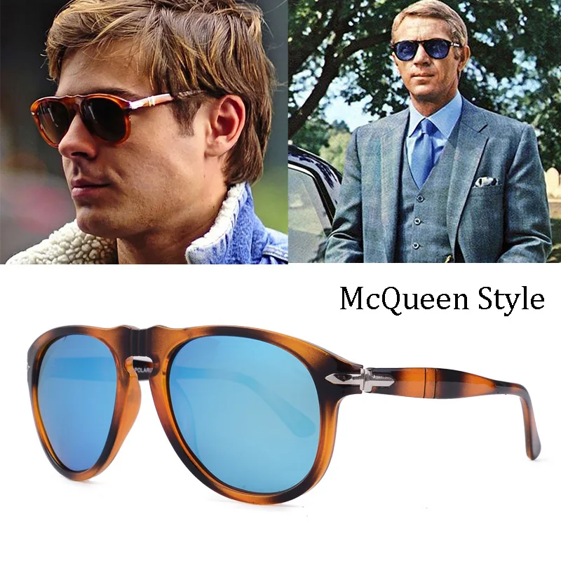 

2021 luxury Classic Vintage Pilot Steve Style Polarized Sunglasses 007 Men Driving Brand Design oculos de sol 649