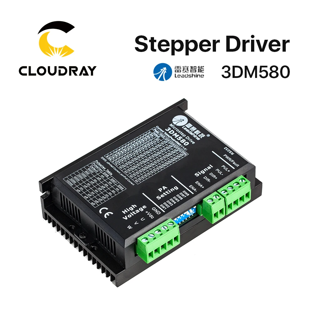 Cloudray Leadshine 3 фазы 3DM580 Драйвер шагового двигателя 18-50VDC 1,0-8.0A