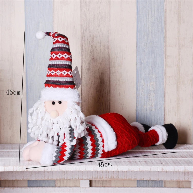 santa claus 248 Рождественские украшения для дома, выдвижная стоящая 38-55 см, снеговик, куклы, подарок на год, день рождения, плюшевая игрушка, Рождественский Декор, украшения - Цвет: santa claus 248