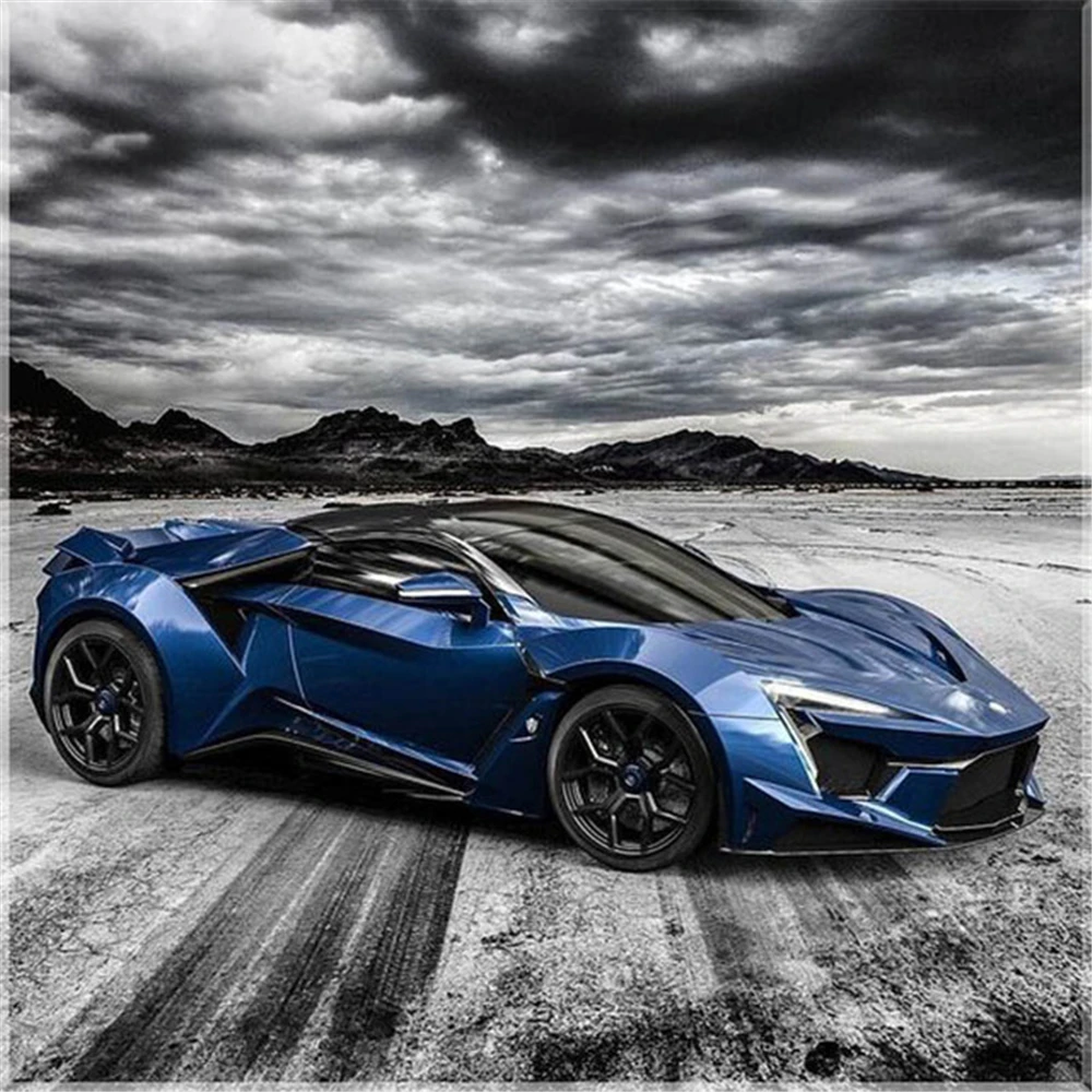 

Ткань с принтом пейзажа гоночного автомобиля 11CT, Набор для вышивки крестиком «сделай сам», нитки DMC для шитья, рукоделие, ювелирные изделия р...