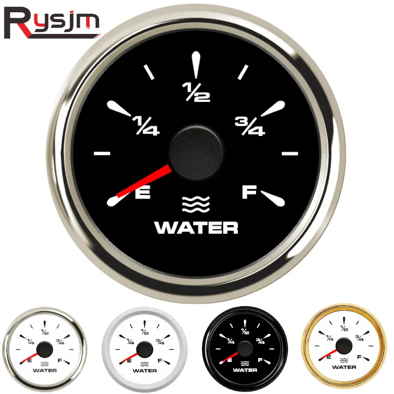 

Universal 52mm Car Truck Water Tank Level Gauge Boat Water Level gauge Indicator fit marine boat yacht 7 Colors Backlight 9-32V