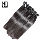 5 шт., 10 шт., пряди, бразильские волосы, плетение, пряди, Remy, прямые человеческие волосы, пряди, натуральный цвет, двойная пряди, бесплатная доставка