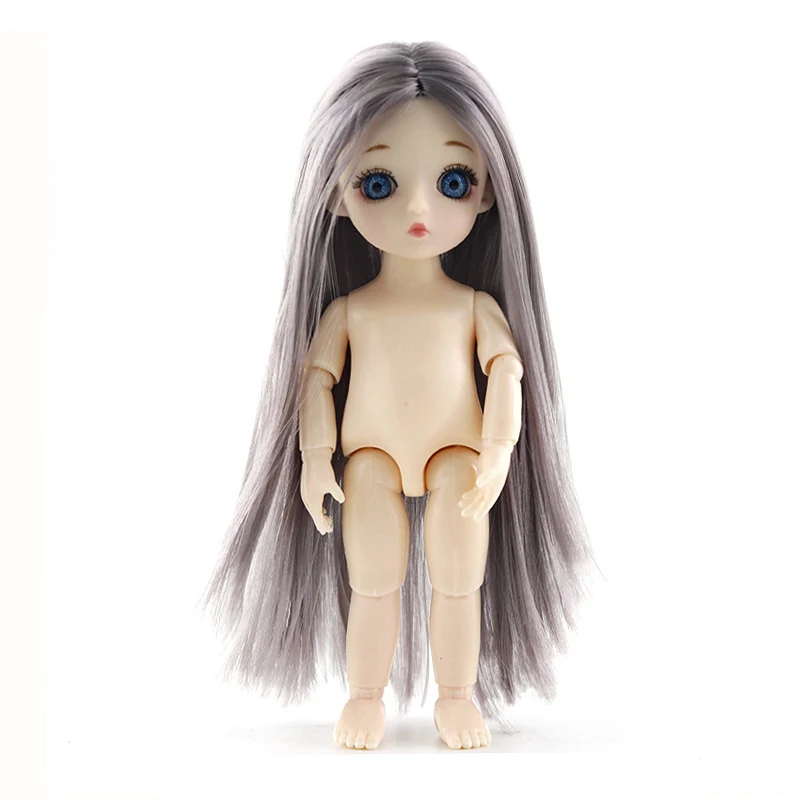 Подвижная шарнирная кукла 13 игрушки 1/8 BJD Детская голая 16 см для практики макияжа