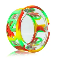 toppuff new coloful arrival glass ashtray anti collision silicone sleeve outdoor