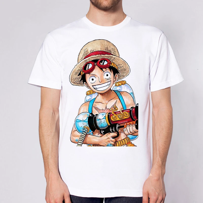 

2021 new T Shirt Japanese Anime Shirt Men T-shirt Luffy T Shirts Clothing cartoon Printed T-shirt Short Sleeve Top Tee