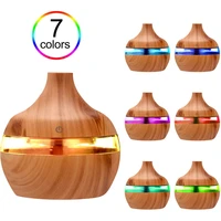 300ml wood essential oil diffuser aromatherapy humidifier aroma mist nebulizer 7 color light ac setting