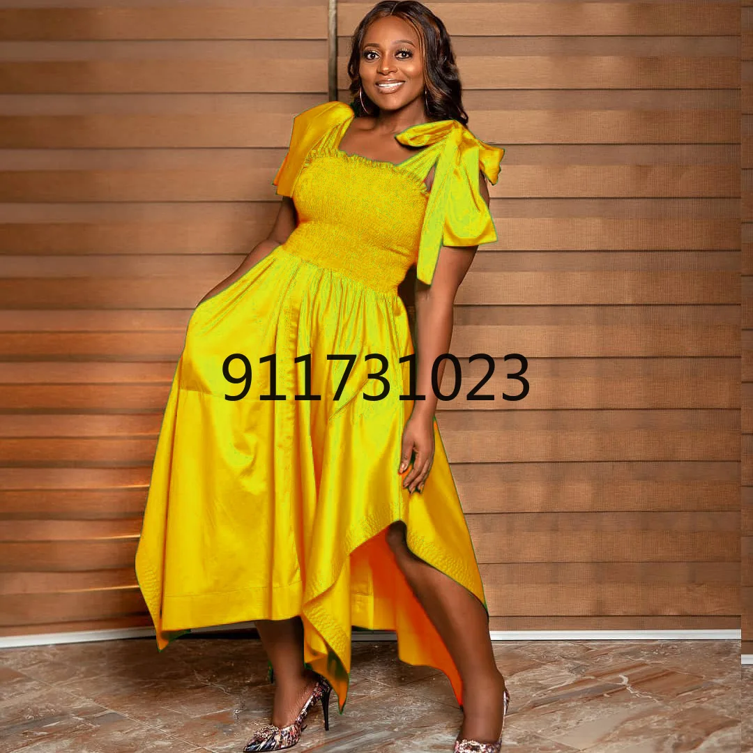 african fashion designers New Africa woman style fashionable Lace sequins pure color lady Dress party Spuer size L XL XXL XXXL african wear for women