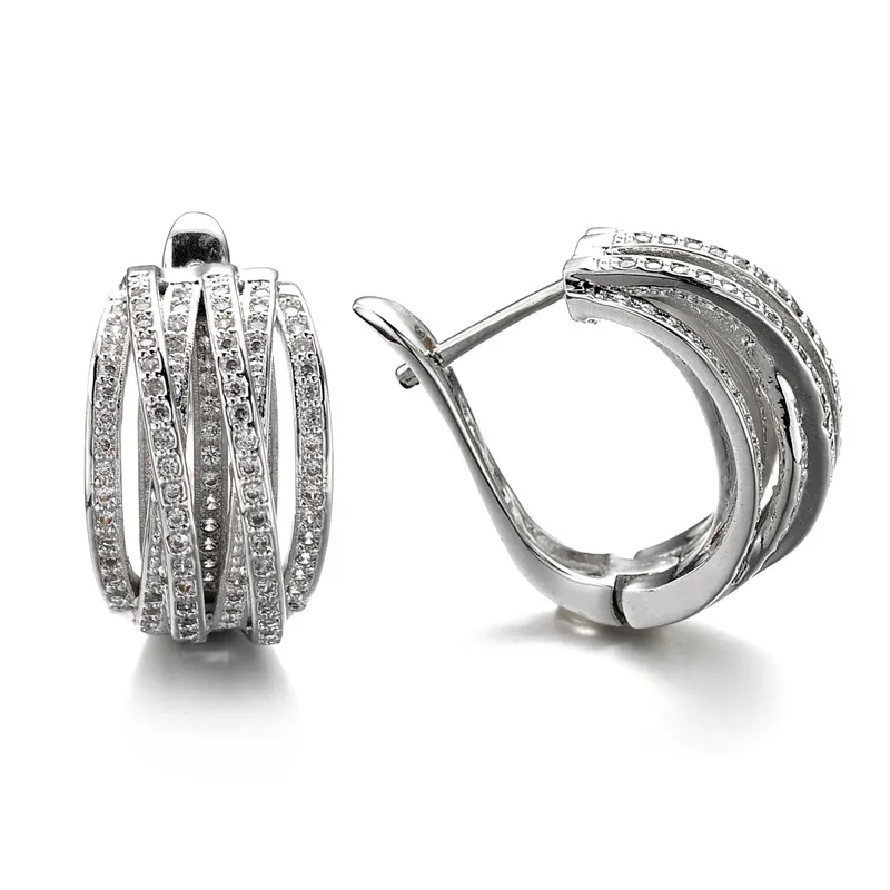 

Luxury brand 2022 New Earrings With Zircon Wholesale female Crystal from Swarovskis Women Fine Jewelry Fit Wedding Party