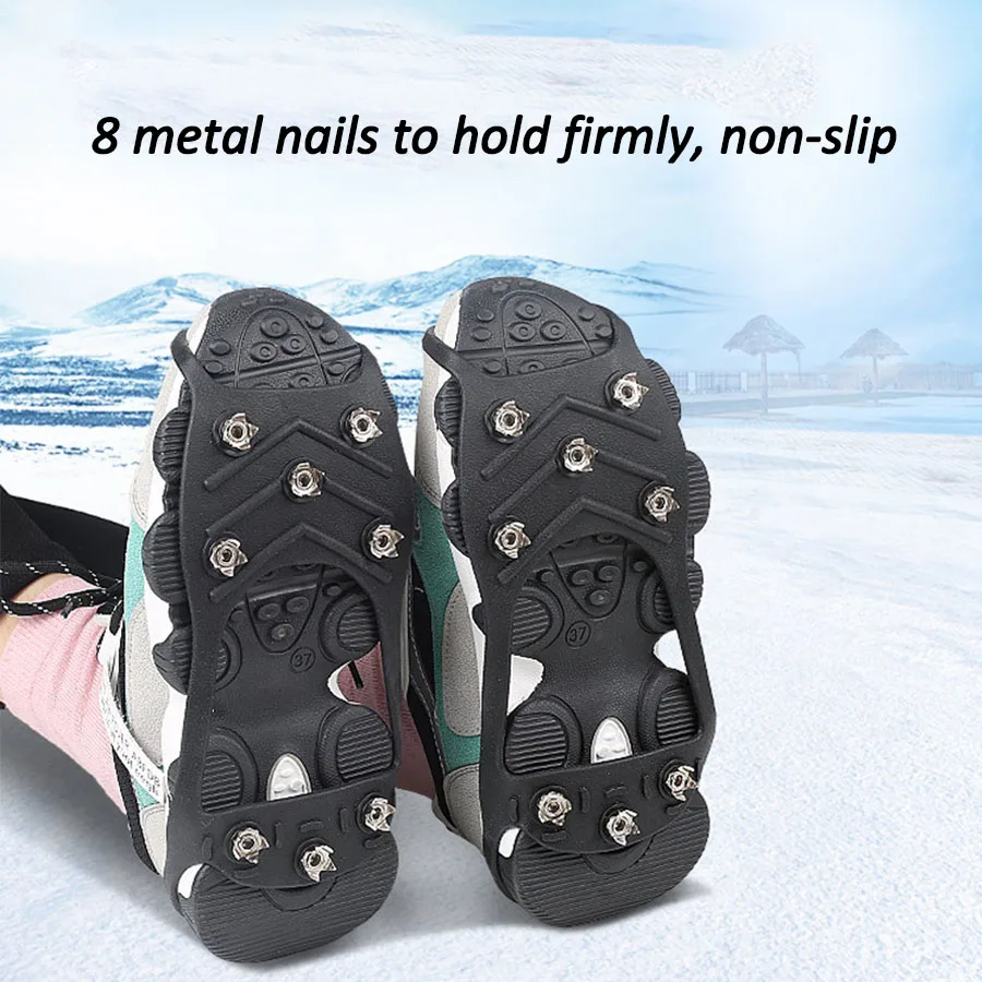 Anti-Slip Crampons Ice Spike for Winter Outdoor Hiking Climbing Hunting Snow Spikes Cleats Chain Claws Grips Ice Gripper