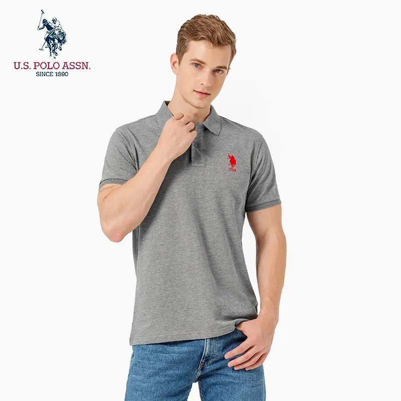 Мужская хлопковая рубашка-поло с коротким рукавом | одежда