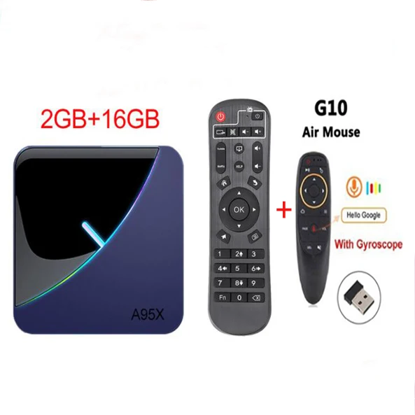 A95X F3 Android 9,0 ТВ приставка RGB светильник последняя Amlogic S905X3 Чип Wifi BT ТВ приставка YouTube 8K Netflix Plex ТВ приставка Смарт ТВ приставка - Цвет: 2G 16G G10