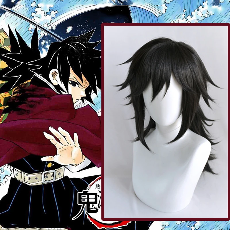 

Anime Comic Demon Slayer Kimetsu no Yaiba Cosplay Wig Tomioka Giyuu Cosplay Wigs Straight Synthetic wig Cosplay Accessories