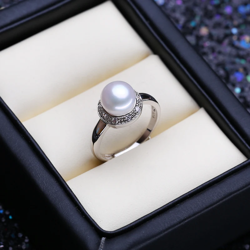 FENASY 925 Серебряные кольца для женщин ювелирные изделия из жемчуга с украшением в