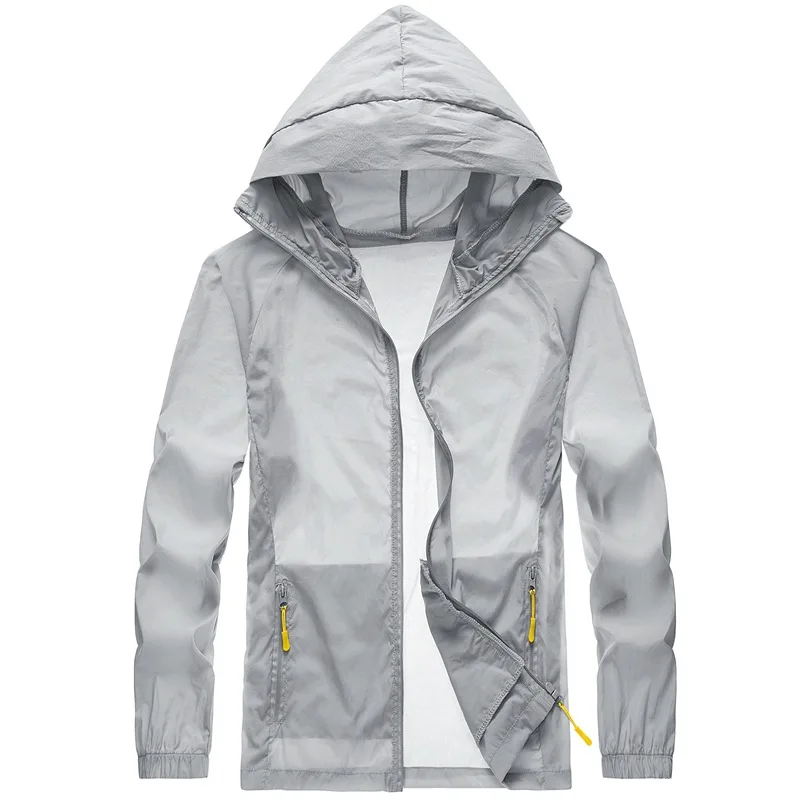 

Skin clothes men's summer men's sunscreen clothes fishing clothes loose hooded jacket jacket sun-protective clothing men' pop it