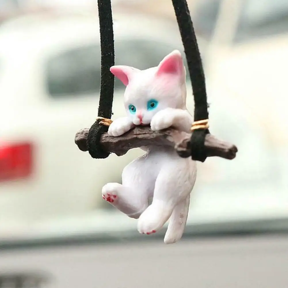 

1pc PVC Car Pendant Cute Branch Cat Rearview Mirror Pendant Car Interior Decoration Hot Your Best Choice To Decorate Your Car