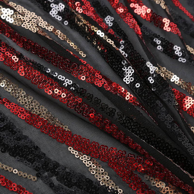 Ширина 135 см Блестящий тюль с вышитыми блестками ткань для дня рождения вечеринки