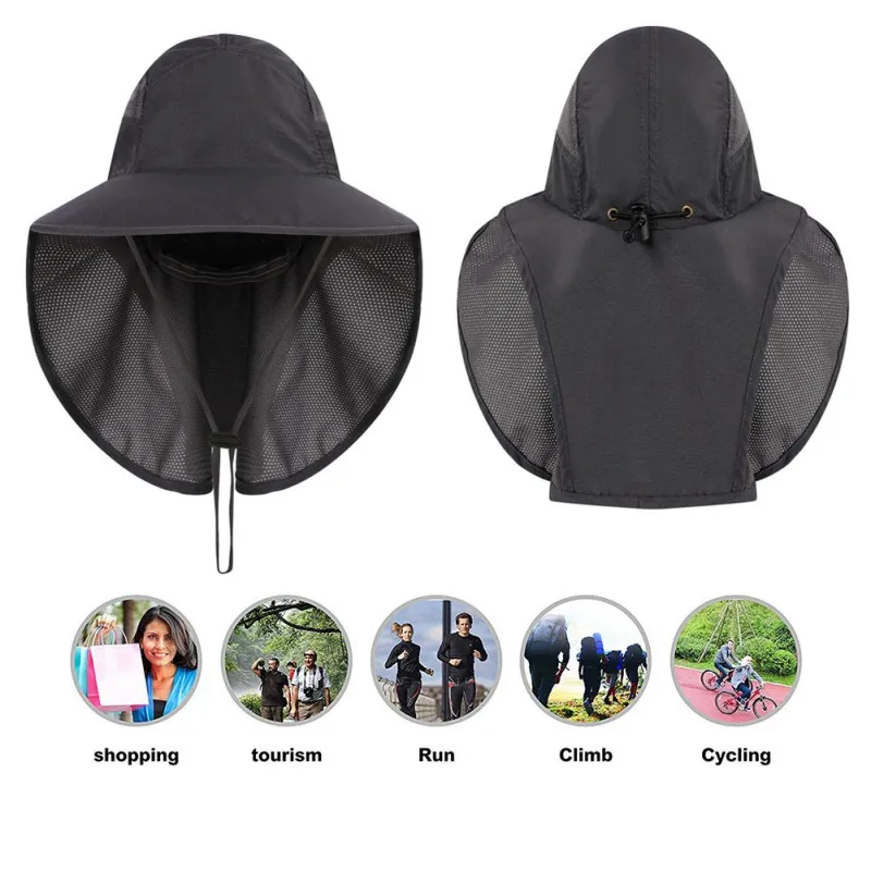 Уличная Рыбацкая шляпа подбородок шея наушники флип дышащий водонепроницаемый