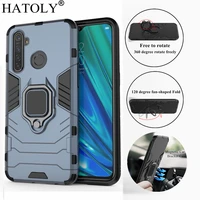 for oppo realme 5 pro case realme q cover magnetic suction ring bracket cases silicone hard armor cover for oppo realme 5 pro