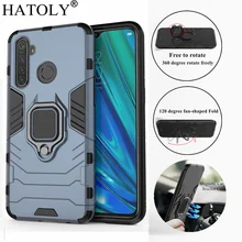 For OPPO Realme 5 Pro Case Realme Q Cover Magnetic Suction Ring Bracket Cases Silicone Hard Armor Cover for OPPO Realme 5 Pro