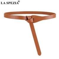 brown knot women belt cowhide fashion self tie real leather waist belts for dress female strap female accessories