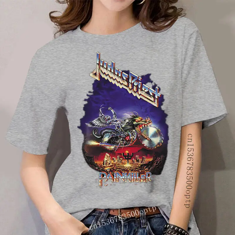 

Rock Metal Punk Band Judas Priest Painkiller Short Sleeve women T-shirt Unisex