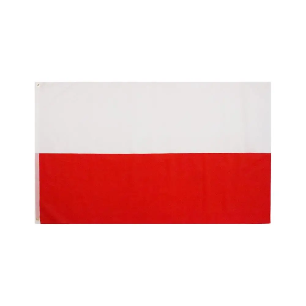 

3X5 Ft Poland Polish Flag Double Stitched Flags Polyester with Brass Grommets