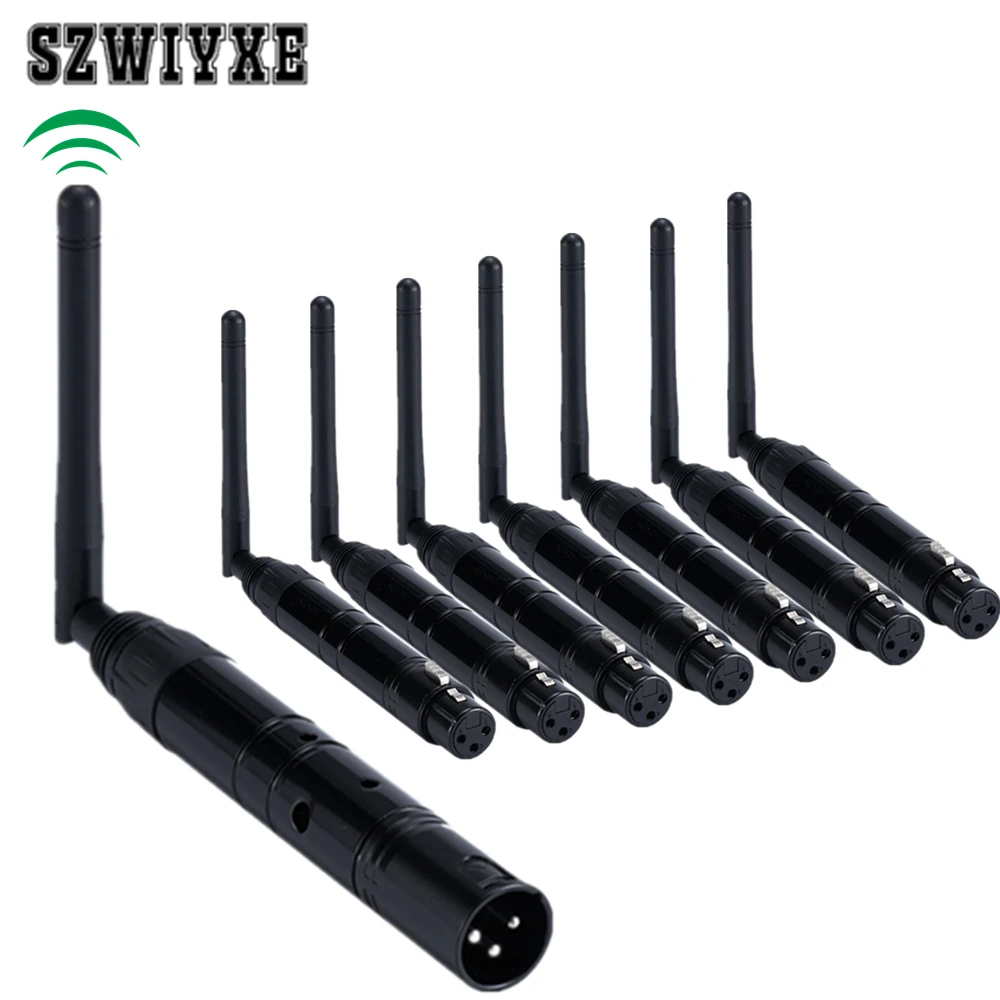 Черный DMX512 DMX Dfi DJ 2.4G 3 контактный беспроводной передатчик и приемник Короткая