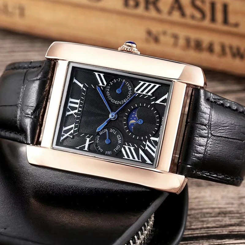 

Brand C Women Casual Stainless Steel Strap Quartz Watch Men Elegant Square Retro Roman Numeral Scale Couple Watch Clock