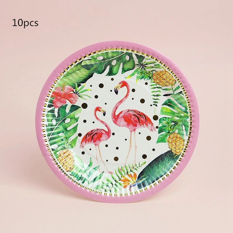 10 шт./компл. одноразовые тарелки с фламинго стаканы для украшения свадеб дней