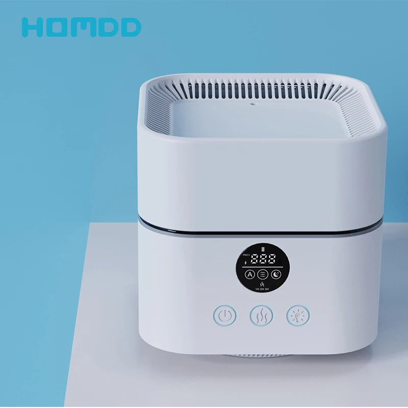 Aromatherapy Air Purifier For Home H13 HEPA Air Cleaner Air Humidifier Aroma Diffuser Negative Ion Generator Colorful Light