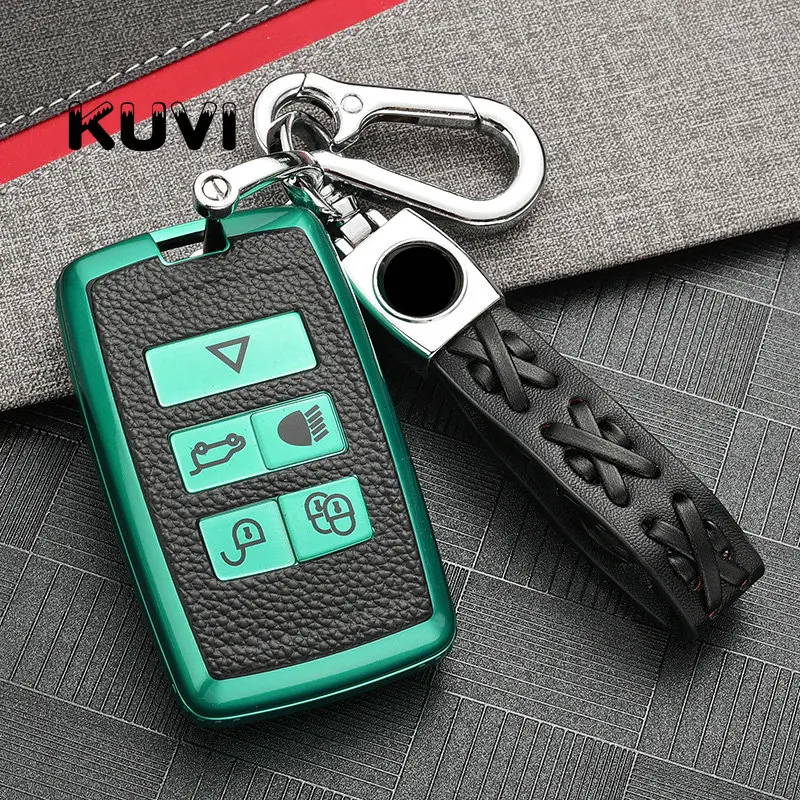 Кожаный чехол для автомобильных ключей брелок Land Rover Range 5 Discovery Sport 2018 2019 2020 Jaguar XEL