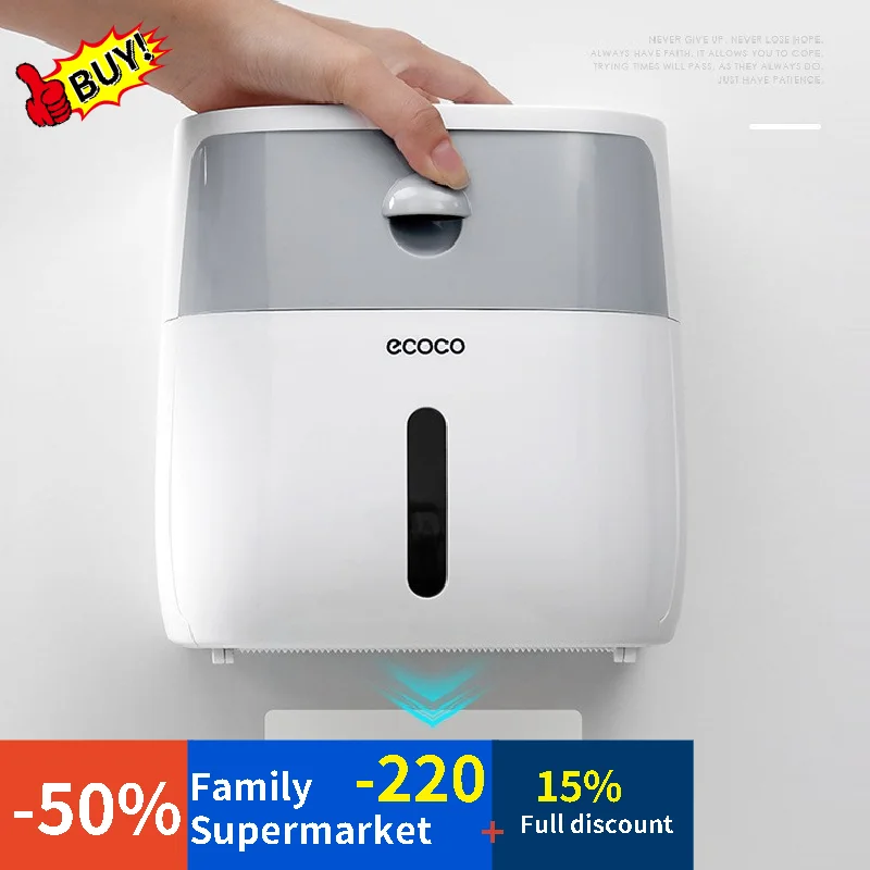 

Waterproof Wall-mounted Paper Towel Rack Bathroom Shelf Storage Box Toilet Paper Holder Plastic Towel Rack