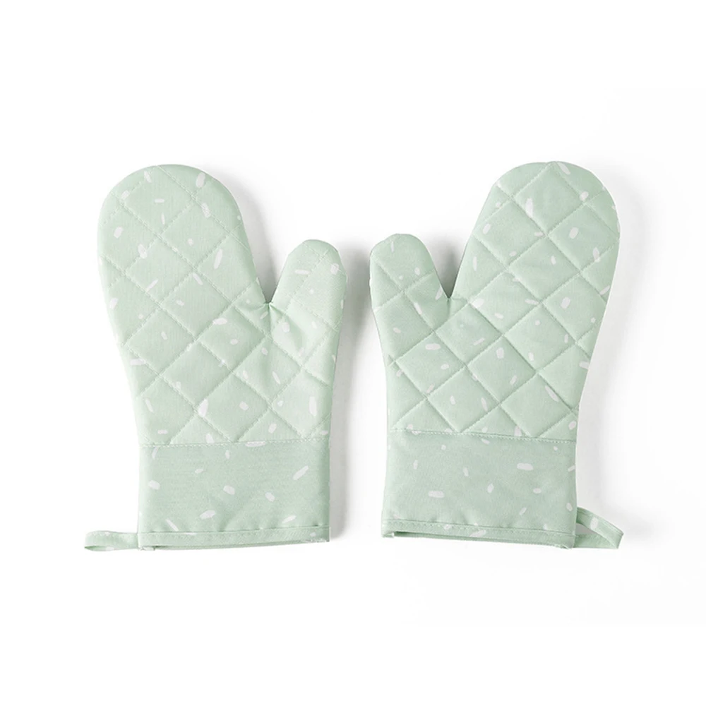 

Cute Oven Mitts Heat Resistant Microwave Oven Glove Canvas Baking BBQ Potholders Non-Slip Oven Mitts Kitchen Cooking Tools