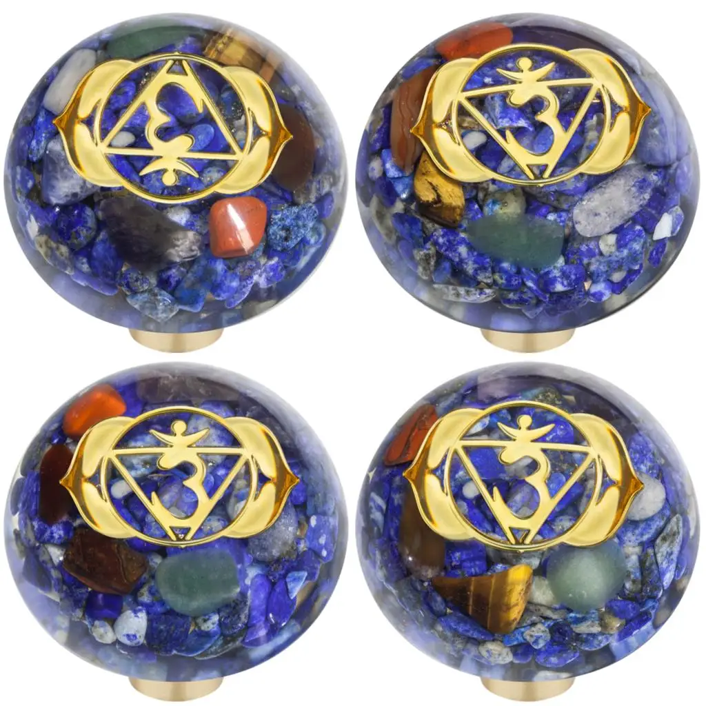 Reiki 7 Chakra Resin Gravel Drawer Cabinet Pulls Knobs Brass Handle Bathroom Hallway Clothes Wall Hangings Hooks Furniture Decor