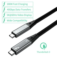 Thunderbolt Cable 1 5M 40Gbps 100W USB4 Thunderbolt Male Cable Dual Type Type Cable For Macbook Pro
