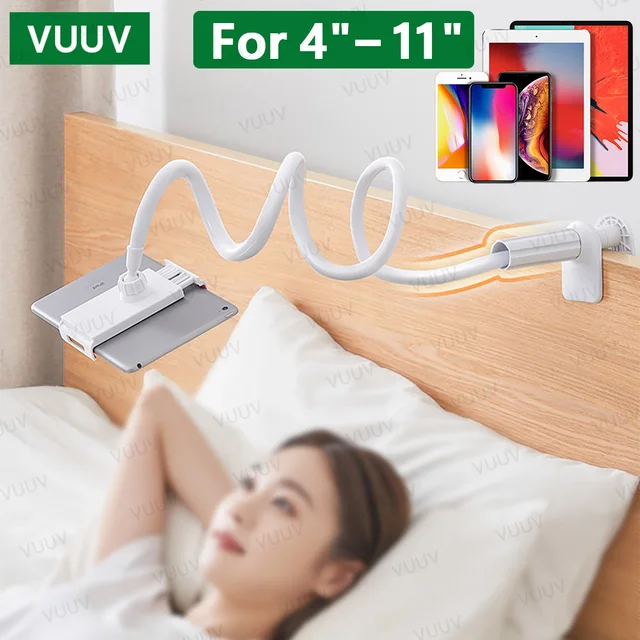 Universal Phone Tablet Holder For Bed Desk Flexible Long Arm Clamp Tablet Stand For iPad Samsung Xiaomi Huawei Tablet Bed Mount 1