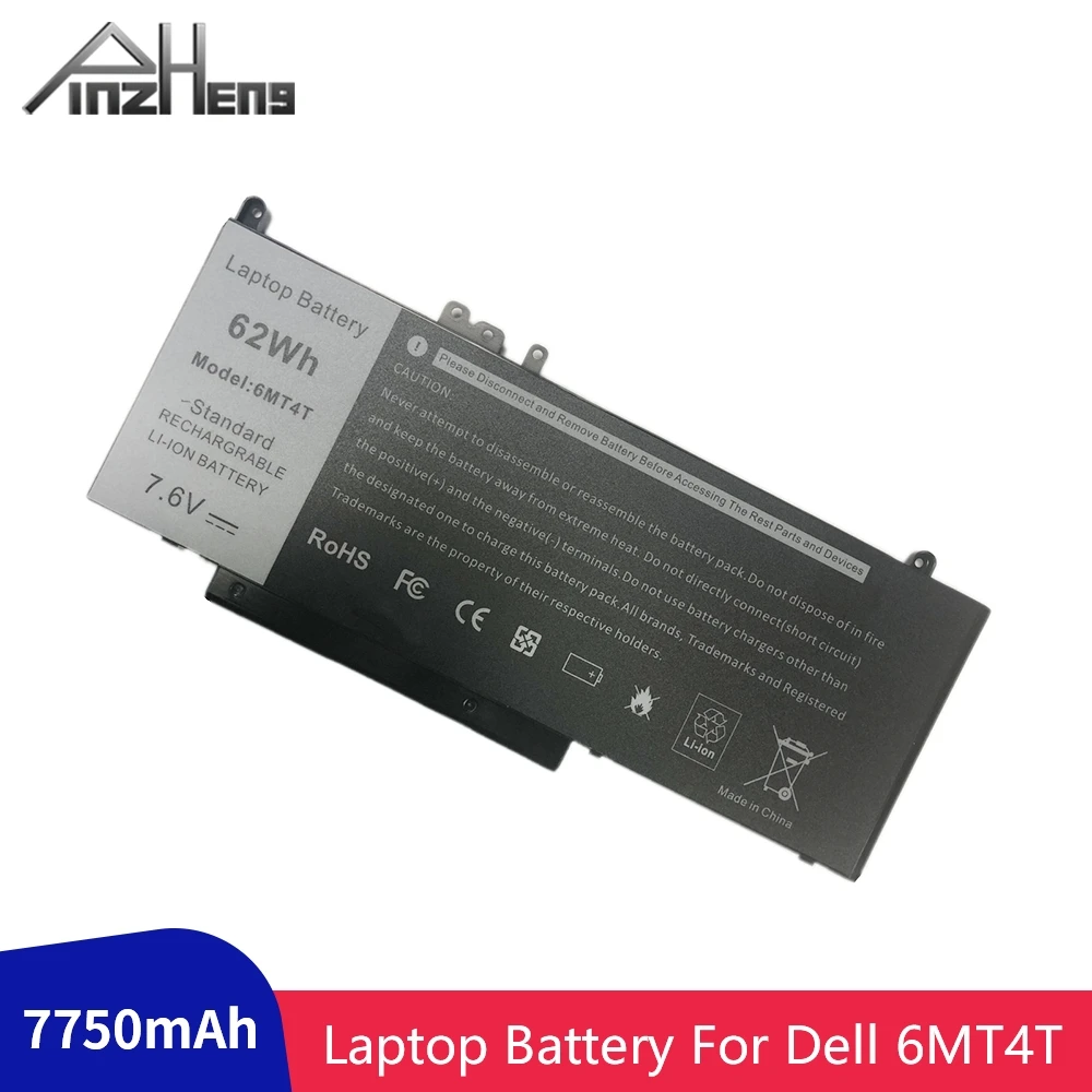 

Аккумулятор PINZHENG 7750 мАч для ноутбука Dell Latitude 6MT4T E5470 E5570, 15,6 дюйма, M3510, TXF9M, 79VRK, 07V69Y, 7V69Y, 7,6 В, 62 Втч