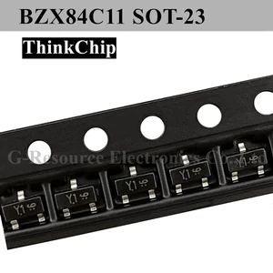 (100pcs) BZX84C11 SOT-23 BZX84 10V S0T23 SMD Voltage stabilized diode (Marking Y1)
